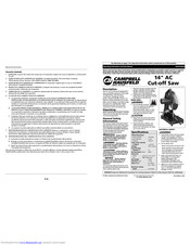 Campbell Hausfeld DG441500CK Operating Instructions And Parts Manual