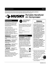 Husky FP2019 Operating Instructions Manual