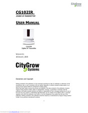 CityGrow CG102IR User Manual