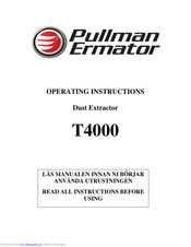 pullman Ermator T4000 Operating Instructions Manual