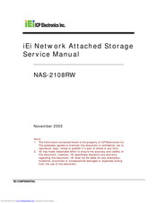 IEI Technology NAS-2108RW Service Manual