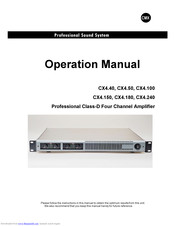 CMX CX4.50 Operation Manual