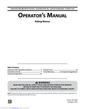 MTD 769-11837A Operator's Manual