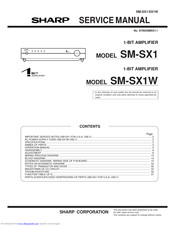 Sharp SM-SX1 Service Manual
