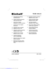 EINHELL TC-MX 1400-2 E Operating Instructions Manual