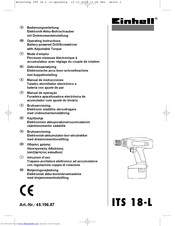 EINHELL ITS 18-L Operating Instructions Manual