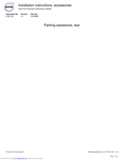 Volvo 31330986 Installation Instructions Manual