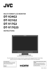 JVC DT-V21G2 Instructions Manual