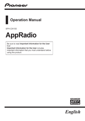 Pioneer AppRadio SPH-DA100 Operation Manual