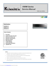 Klimaire KWIM09-H2 Service Manual