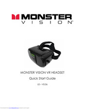 MONSTER VISION VR HEADSET Quick Start Manual