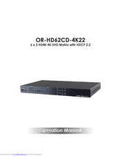 SYP OR-HD62CD-4K22 Operation Manual