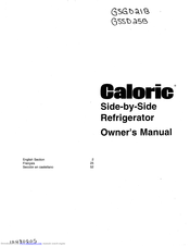 Caloric GSSD253 Owner's Manual
