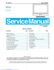 AOC L19W461 Service Manual