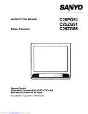 Sanyo C25ZG56 Instruction Manual