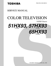 Toshiba 57HX93 Service Manual