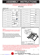 Courtyard Creations RFS792J Assembly Instructions Manual