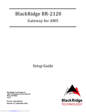 Blackridge BR-2120 Setup Manual