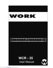 Work Pro WCR - 35 User Manual