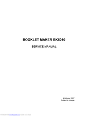 Ricoh BOOKLET MAKER BK5010 Service Manual