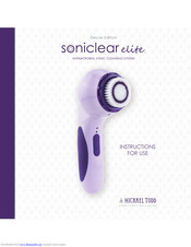 Soniclear Elite DELUXE Instructions For Use Manual