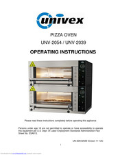 Univex UNV-2039 Operating Instructions Manual