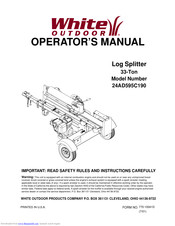 White Outdoor 24AD595C190 Operator's Manual