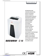 HSM Securio C18c Operating Instructions Manual