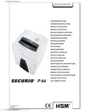 SECURIO P 44 Operating Instructions Manual