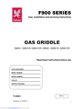 Falcon G9581R User, Installation And Servicing Instructions