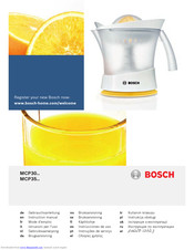 Bosch MCP35 series Instruction Manual
