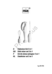 MIA Mix & Cut User Instructions