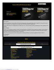 Tachyon OPS HD Instruction Manual