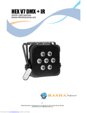 RASHA PROFESSIONAL HEX V7 DMX + IR Quick User Manual