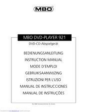 MBO 921 Instruction Manual
