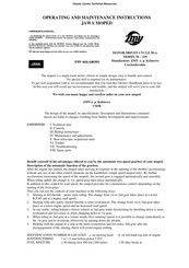 JAWA M-210 Operating And Maintenance Instructions Manual