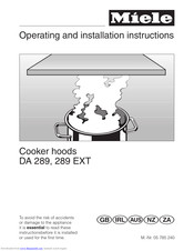 Miele DA 289 EXT Operating And Installation Instructions
