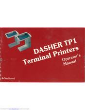 dasher TP1 Operator's Manual