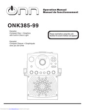 ONN ONK385-99 Operation Manual