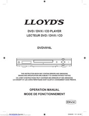 LLOYDS DVDV816L Operation Manual