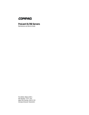 Compaq DL760 - ProLiant - 1 GB RAM Maintenance And Service Manual