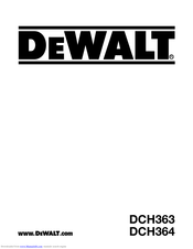 DeWalt DCH363 Original Instructions Manual