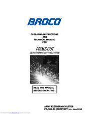 Broco Prime-Cut Operating Instructions Manual