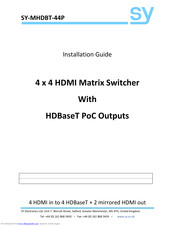 SY SY-MHDBT-44P Installation Manual