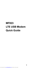 Zte MF823 Quick Manual