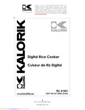 Kalorik RC 41501 Operating	 Instruction
