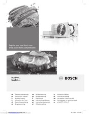 Bosch MAS40 series Instruction Manual