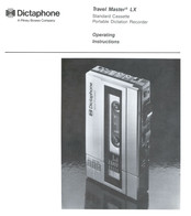 Dictaphone traver master lx Operating Instructions Manual