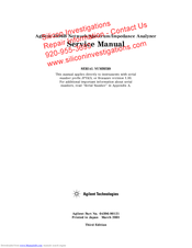 Agilent Technologies Agilent 4396B Service Manual