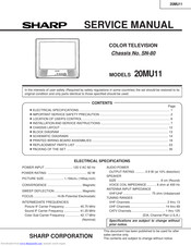 Sharp 20MU11 Service Manual